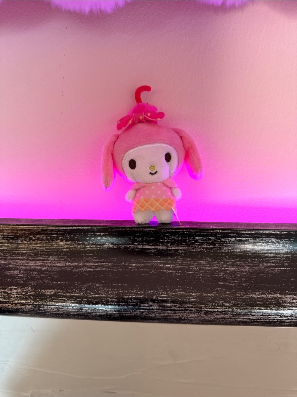Source Unknown Pink Plush Character Clip-On Charm my melody